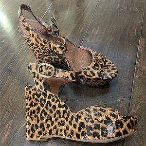 Lucky Brand Leopard Wedges FREE SHIPPING!